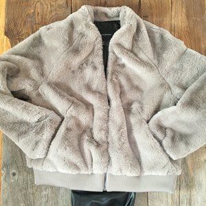 Banana Republic faux fur bomber jacket